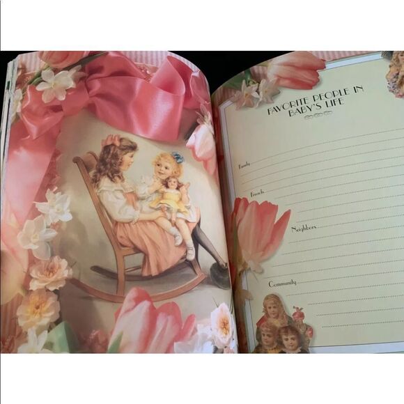 Cynthia Hart Baby's Book Keepsake Victorian Journal Album Antique CR Gibson. - Picture 5 of 13